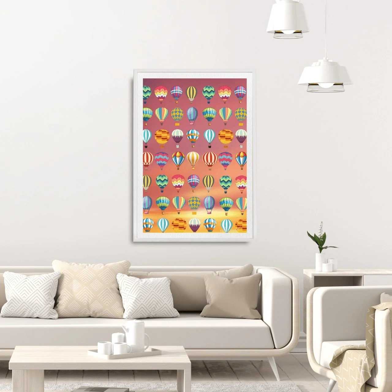 Sunset Balloon Adventure Art Print - Sydney Artist, Eternal Art Prints - Eternal Art & Design