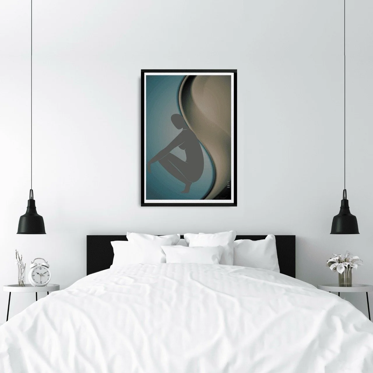 Nude Female with Curve Art Print, Sydney Artist - Eternal Art Prints - Eternal Art & Design