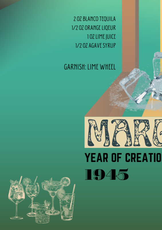 Retro Margarita Lime Classic Cocktail Culture Art Print, Eternal Art & Design - Eternal Art & Design