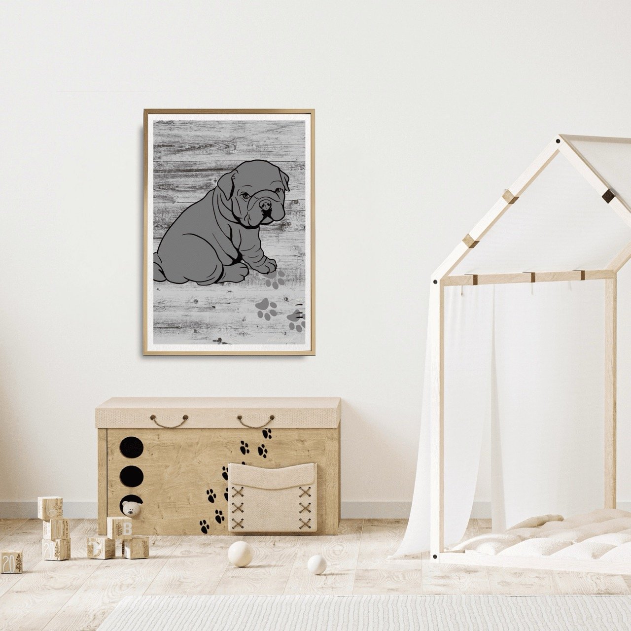 Puppy French Bulldog Wall Art Print - Sydney Artist, Eternal Art Prints - Eternal Art & Design