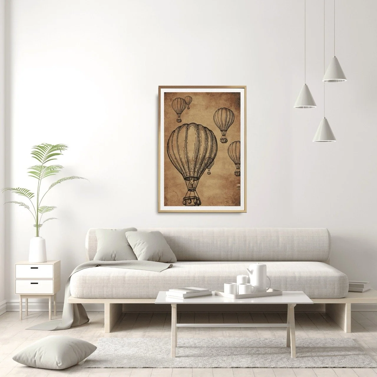 Hot Air Balloons Wall Art Print , Eternal Art Prints - Eternal Art & Design