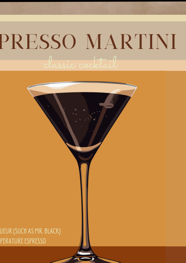 Espresso Martini Cocktail Culture Wall Art Print, Eternal Art & Design - Eternal Art & Design