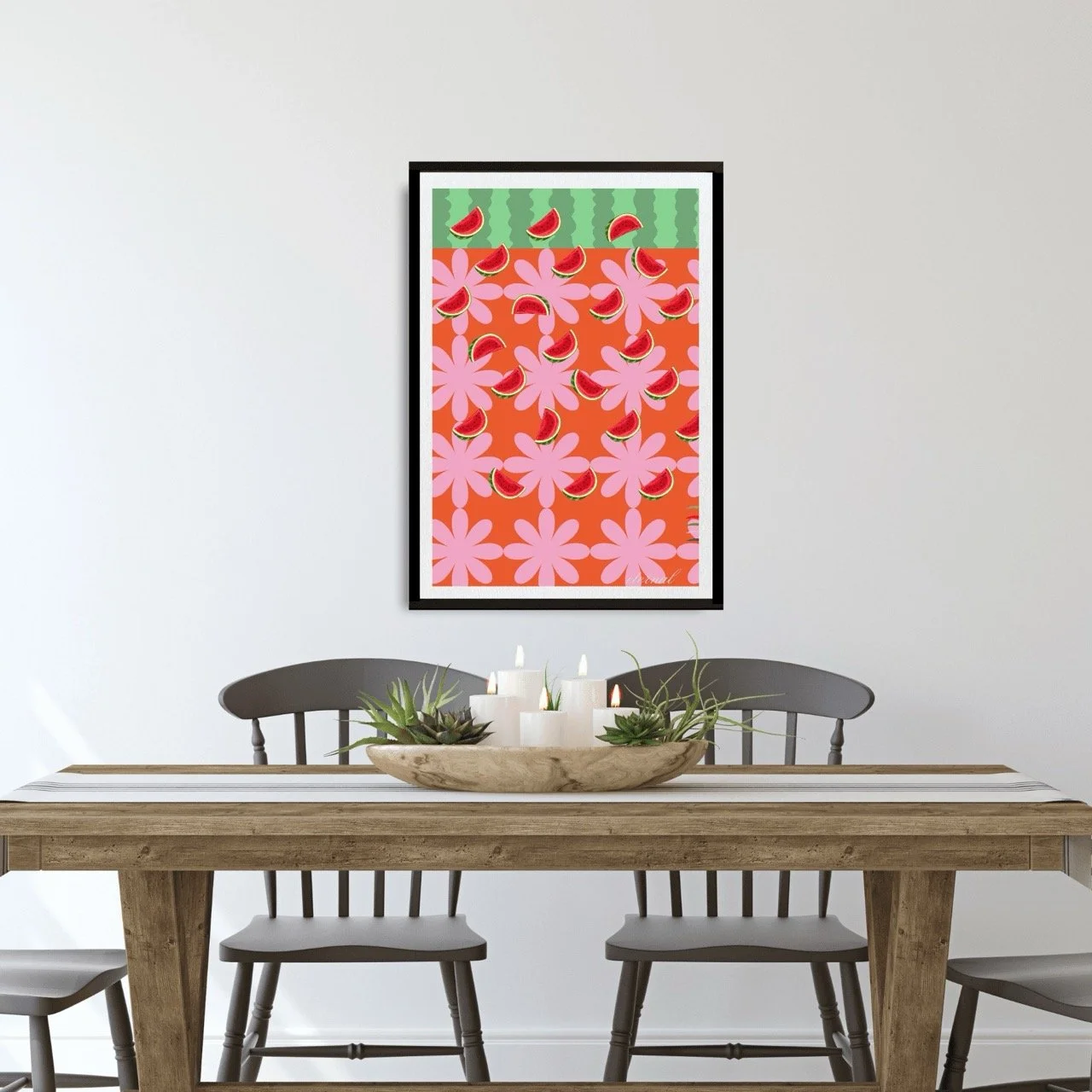 Watermelon Retro Kitchen Wall Art Print, Eternal Art Prints - Eternal Art & Design