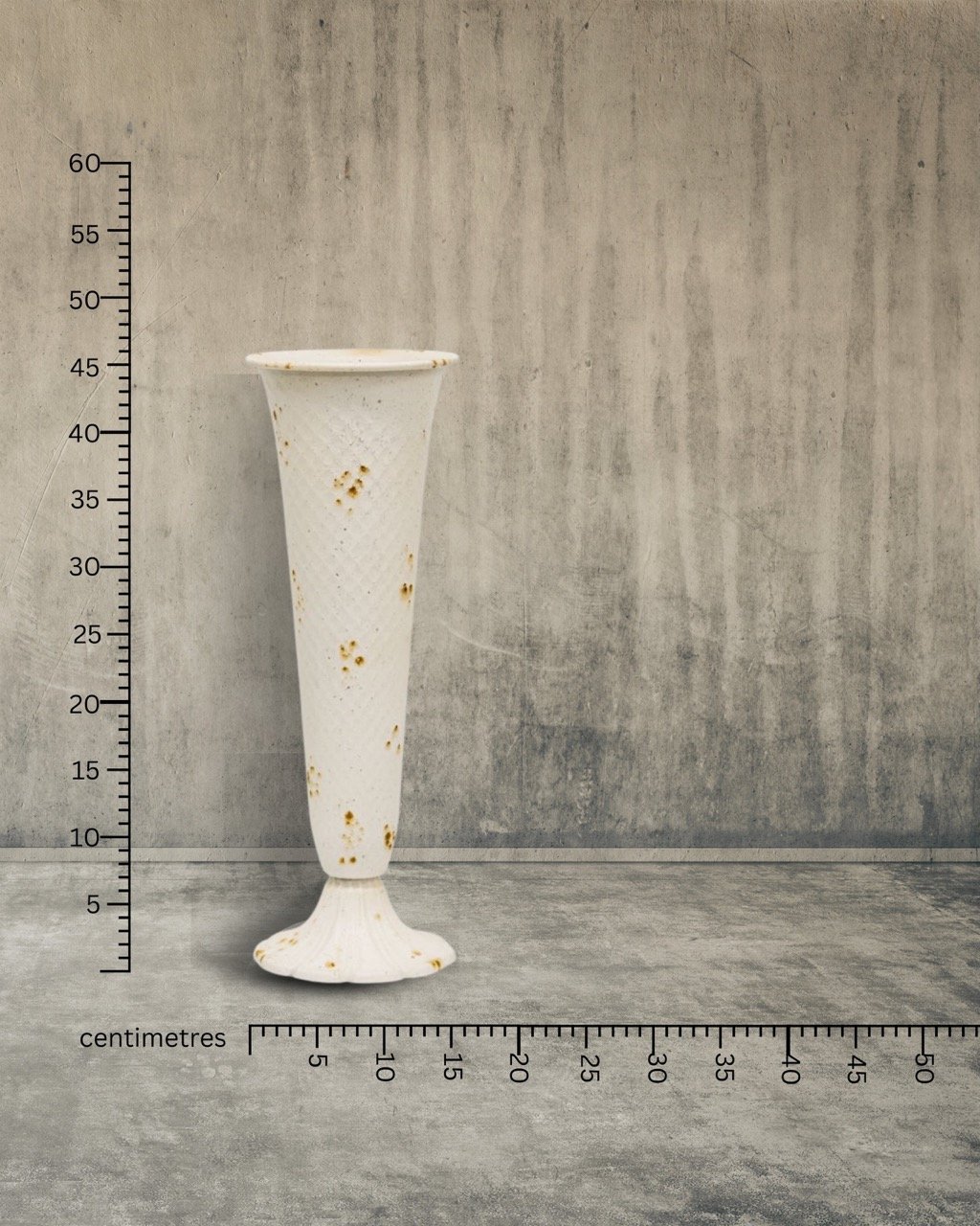French Provincial Tall Footed Vase - 45cm White Centrepiece - Eternal Art & Design Sydney - Eternal Art & Design