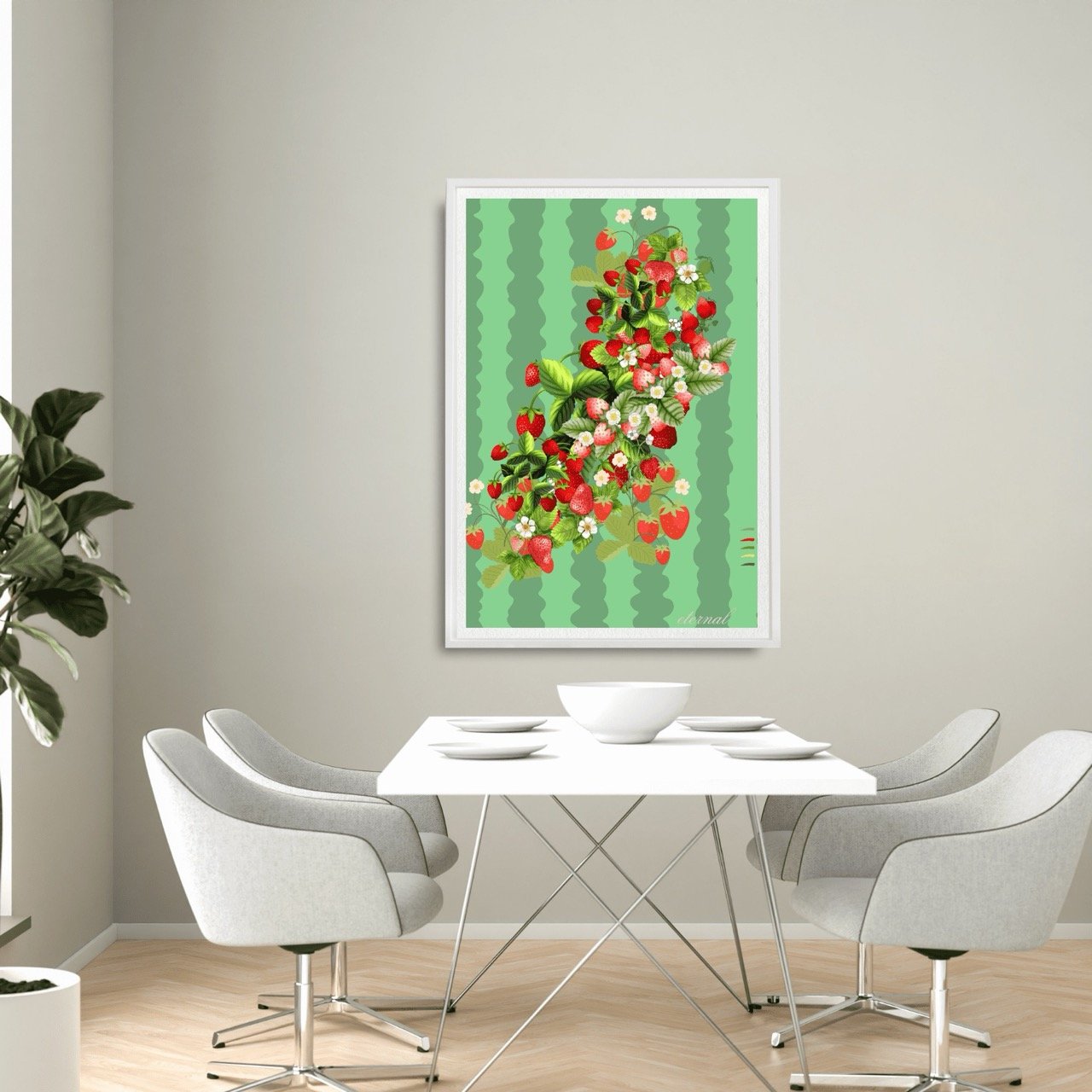 Strawberry Delight Botanical Print - Special Edition Wall Art Eternal Art Prints - Eternal Art & Design