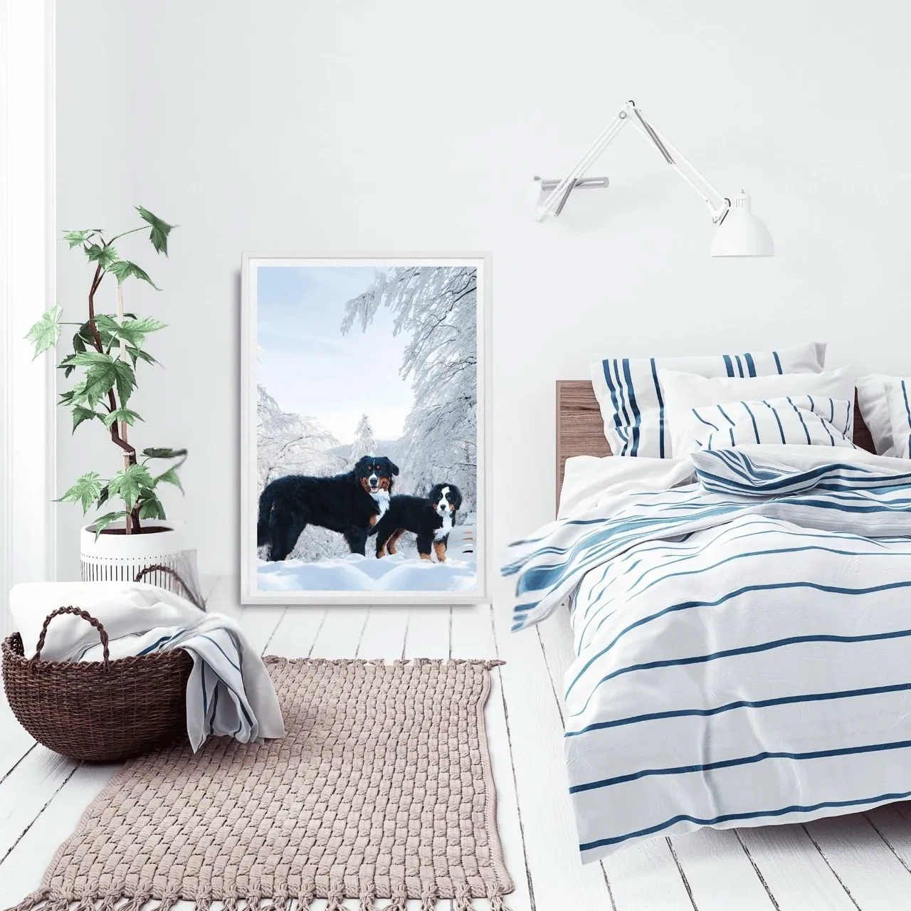 white-framed-bernese-dog-print1.-A10017 Large_converted.webp