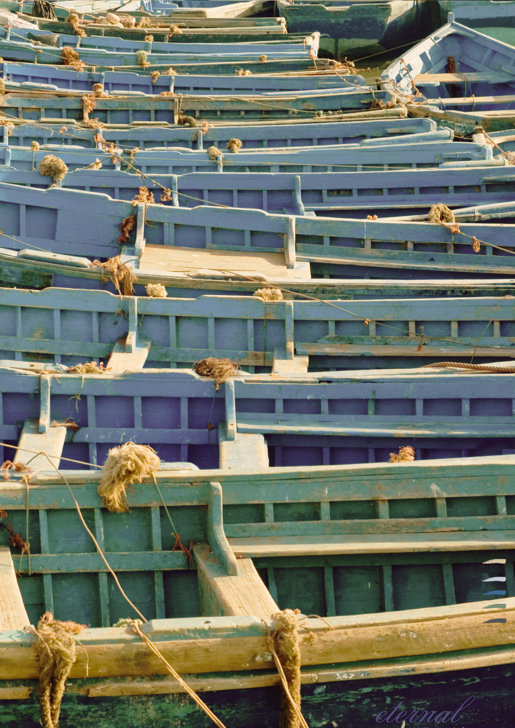 Nautical Wood Boats in Pastel Tones Wall Art