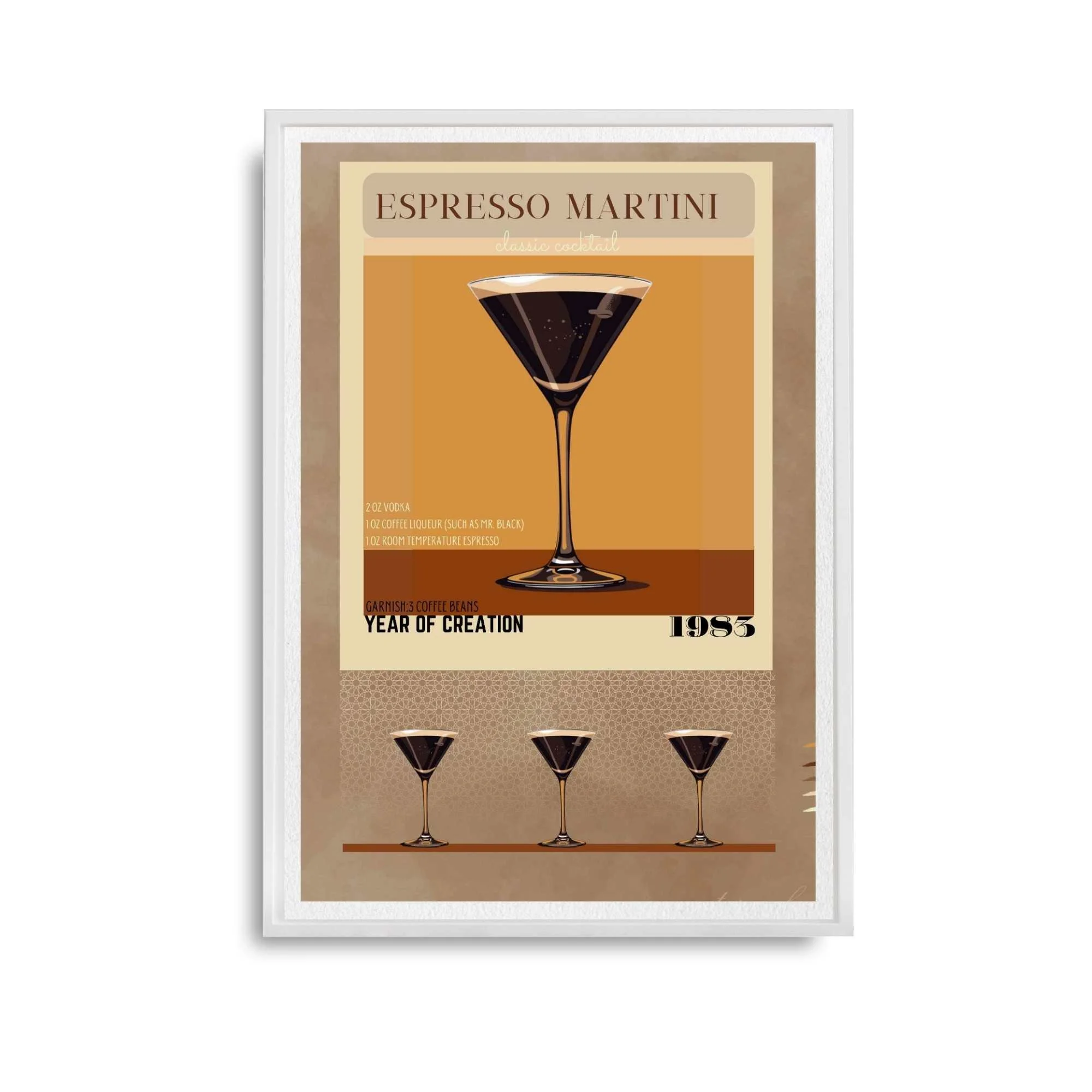 Espresso Martini Cocktail Culture Wall Art Print, Eternal Art Prints - Eternal Art & Design
