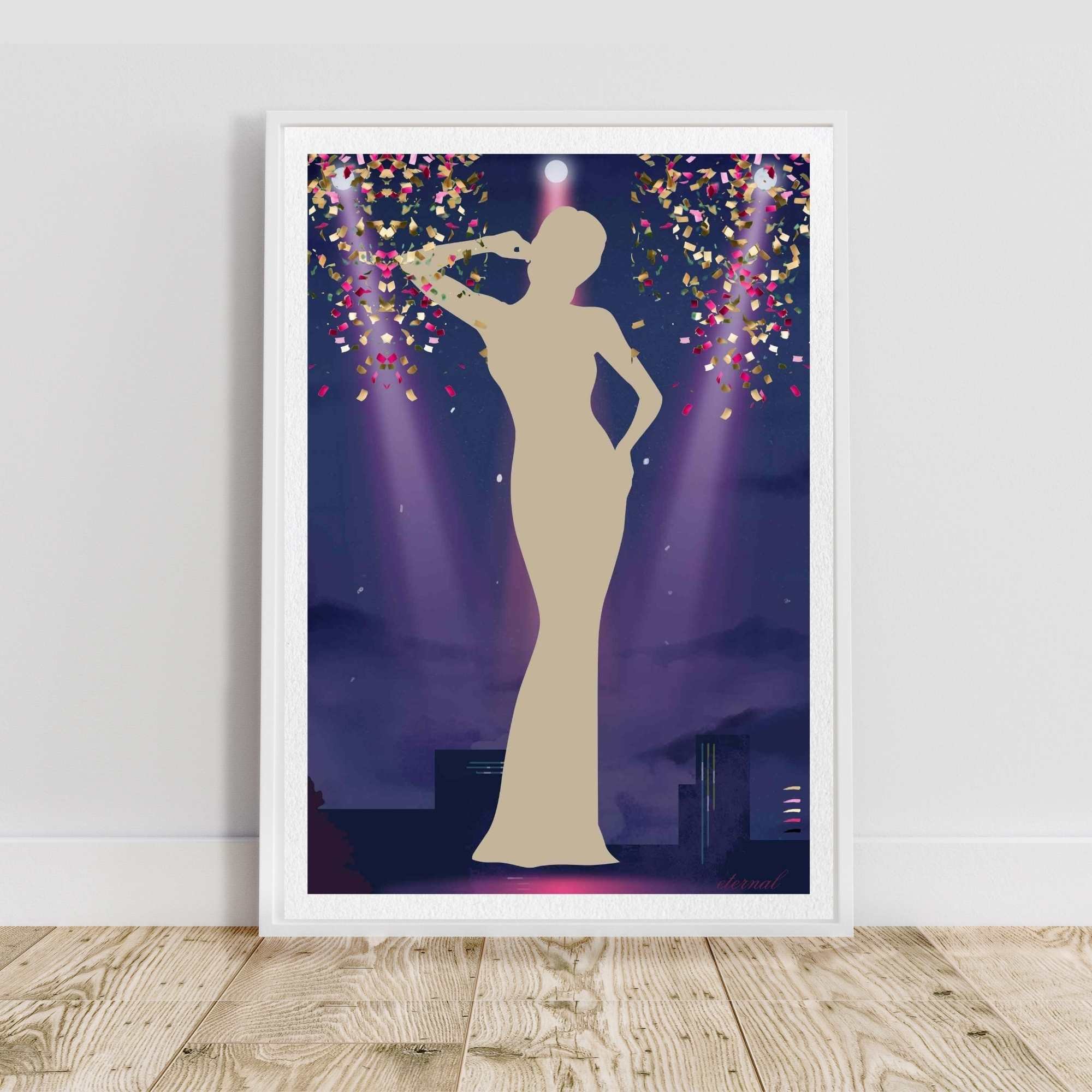 Stage Icon in Purple Art Print - Sydney Artist, Eternal Art Prints - Eternal Art & Design