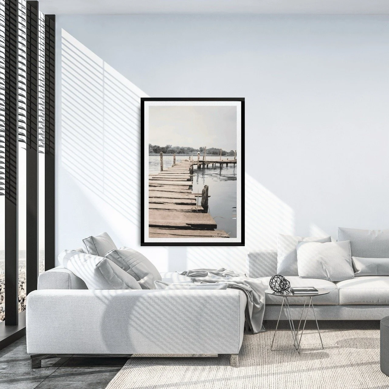 Tranquil Wooden Walkway over Water Wall Art Print, Eternal Art Prints - Eternal Art & Design