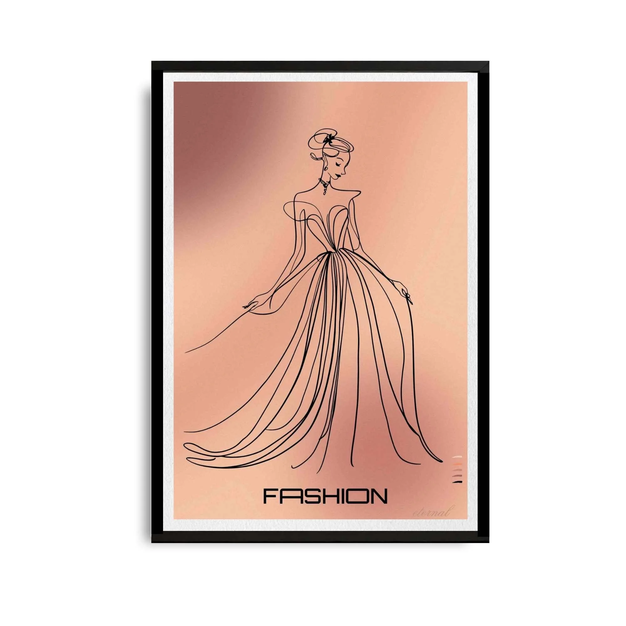Fashion-inspired Female in Gown Art Print - Sydney Artist, Eternal Art Prints