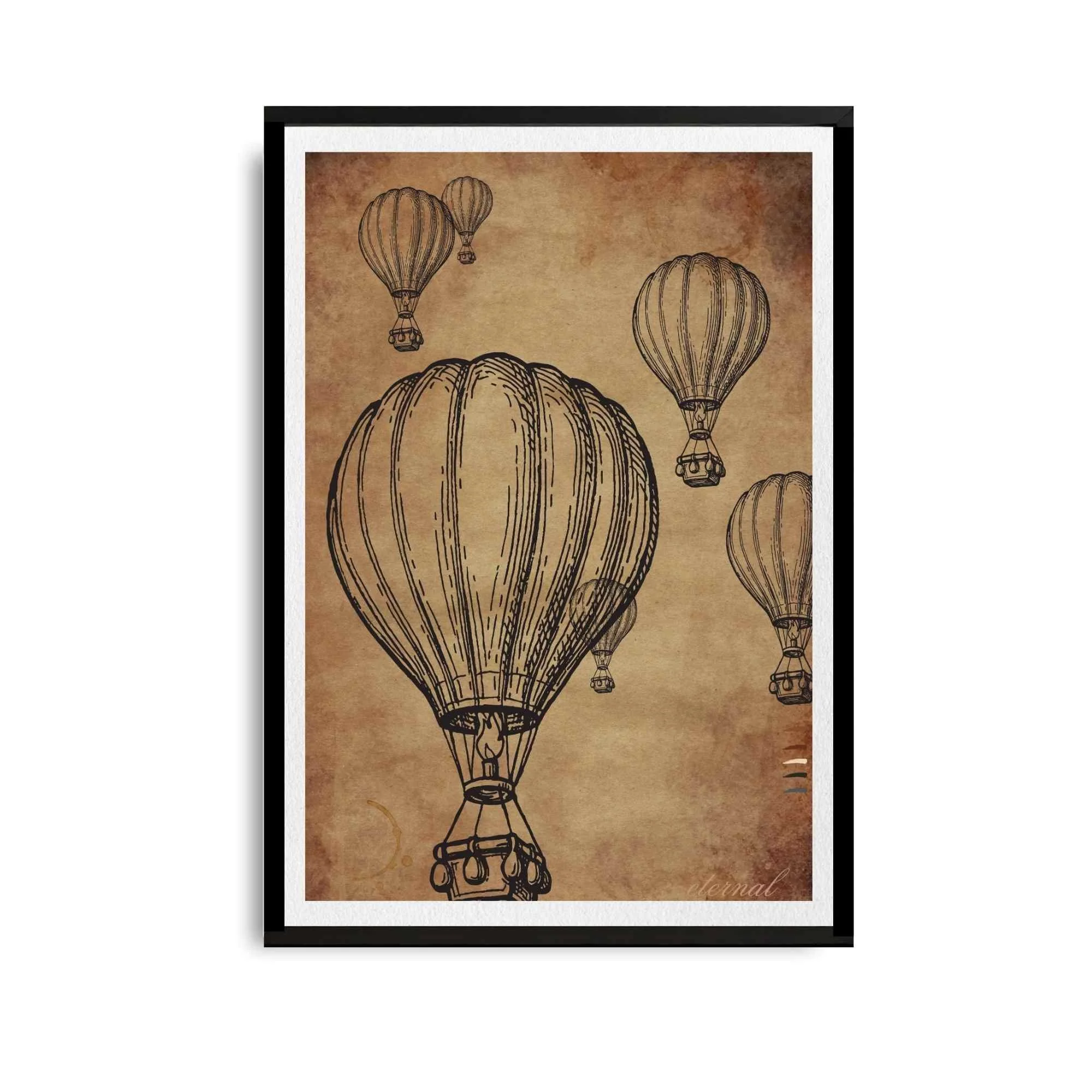 Hot Air Balloons Wall Art Print , Eternal Art Prints - Eternal Art & Design