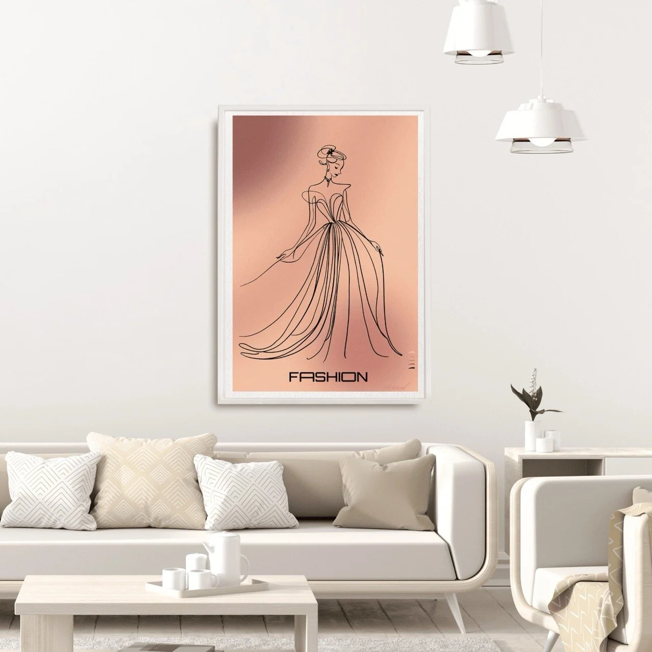 Fashion-inspired Female in Gown Art Print - Sydney Artist, Eternal Art Prints - Eternal Art & Design