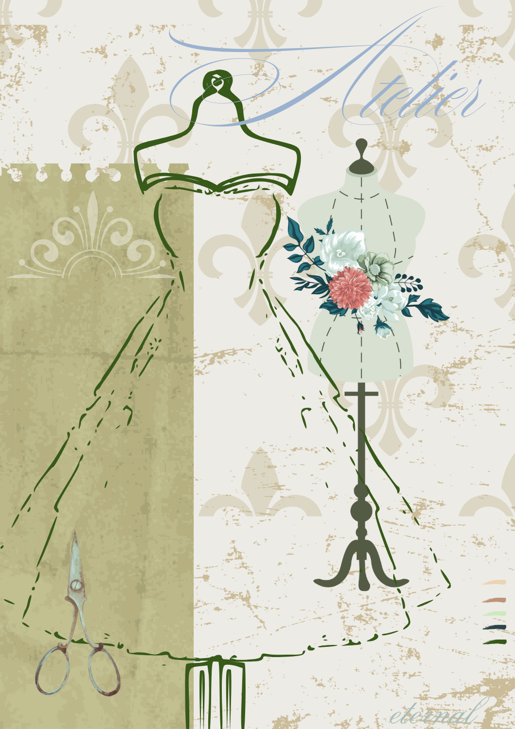 Atelier Fashion Mannequins Art Print, Eternal Art Prints Sydney