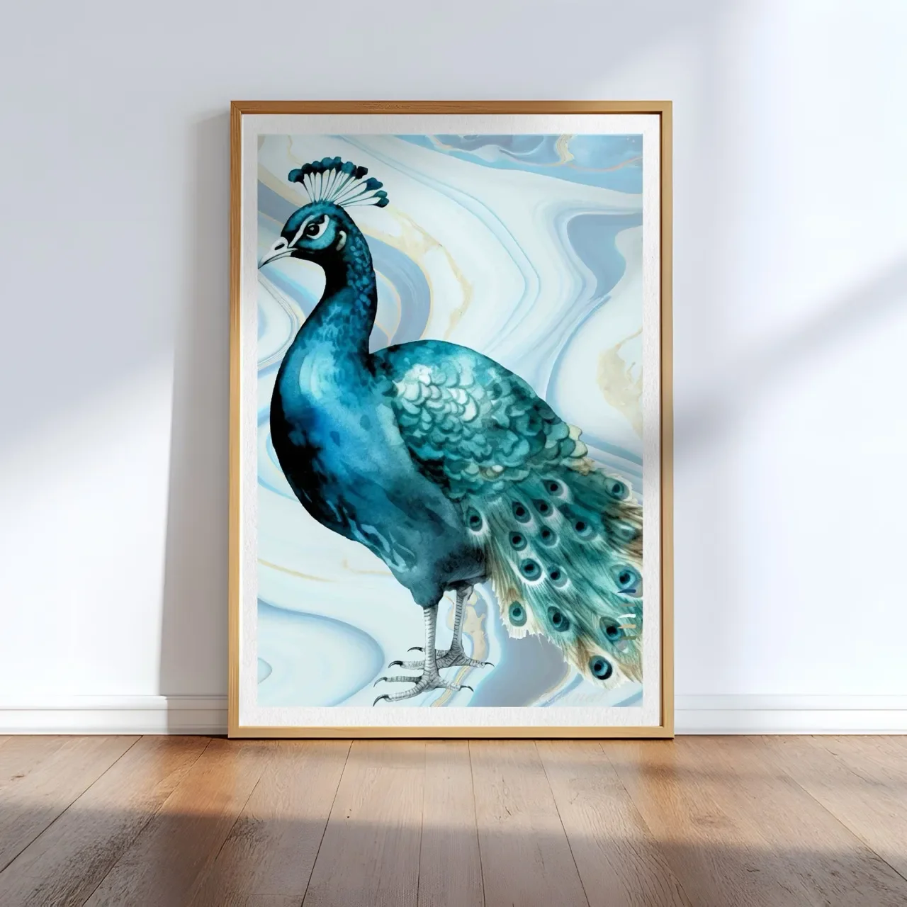 oak framed peacock  A100039 cnr. Large_converted.webp