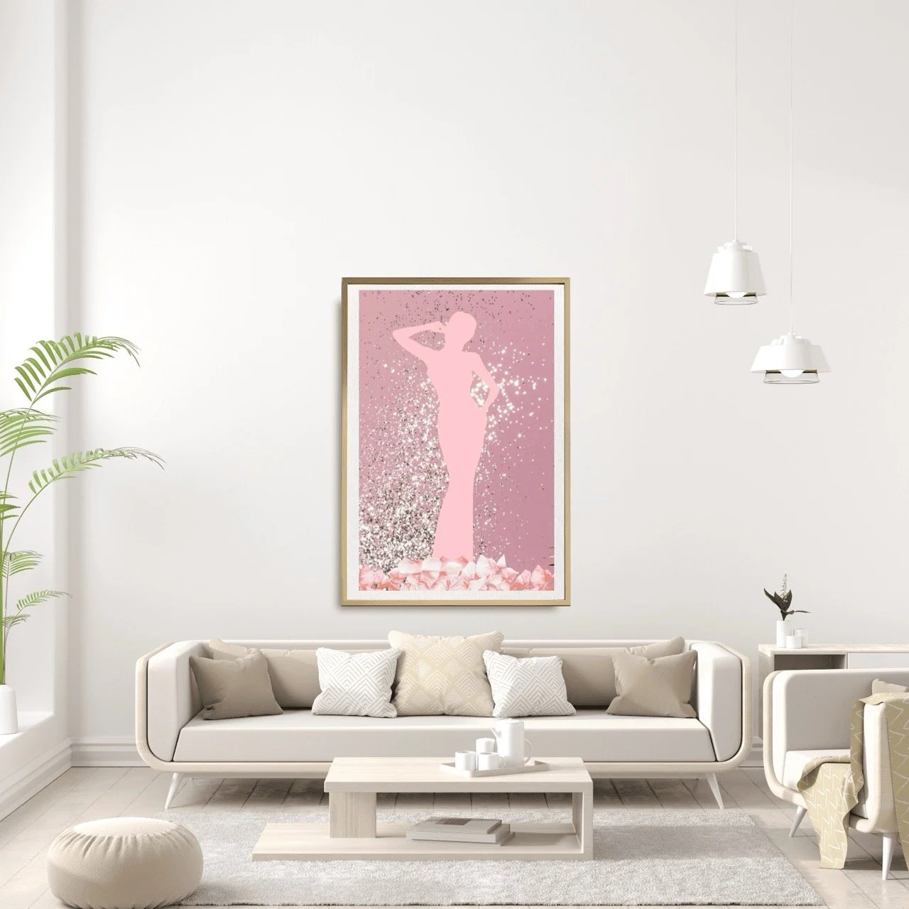Pink Female Glitterati Stage Icon Art Print - Sydney Artist, Eternal Art Prints - Eternal Art & Design