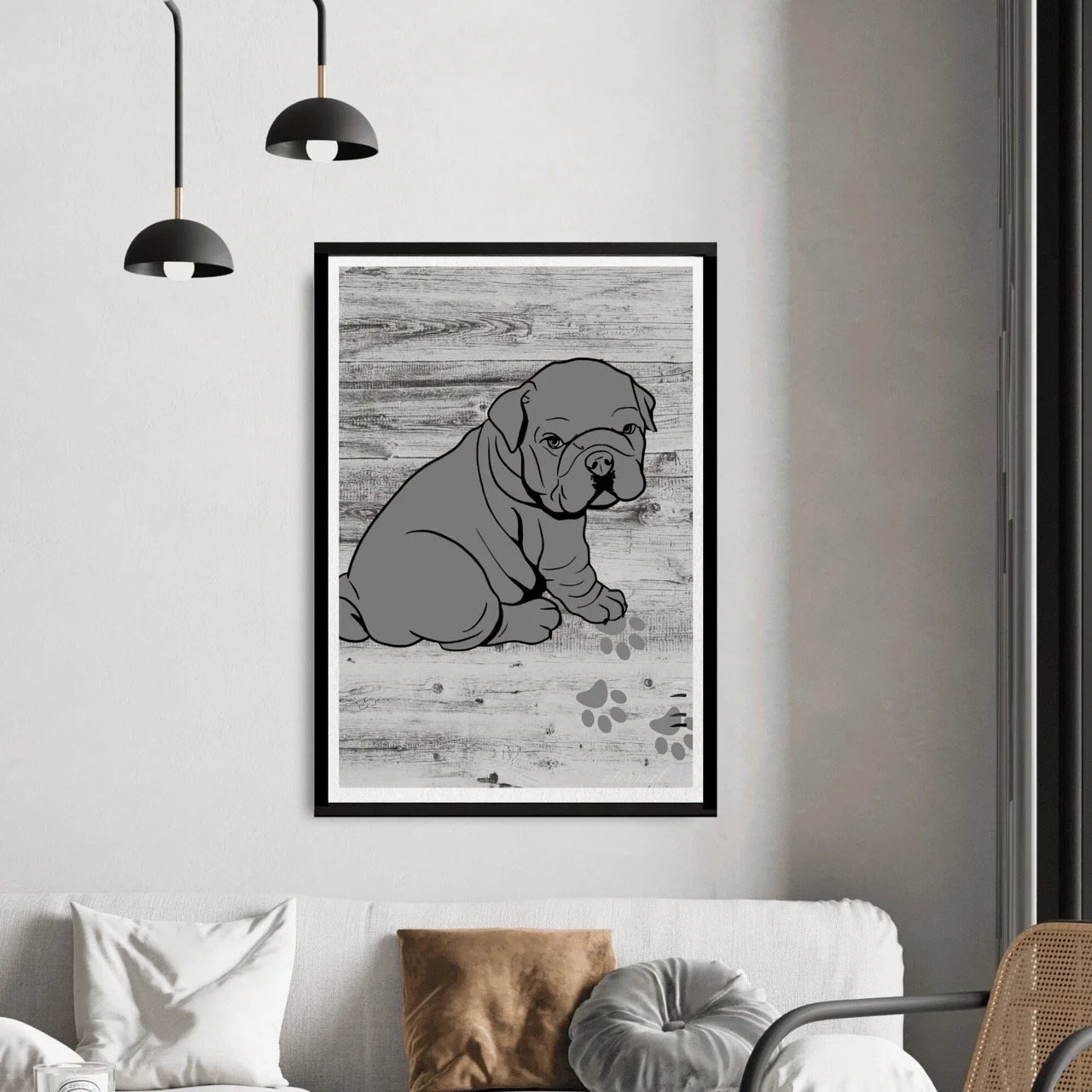 Puppy French Bulldog Wall Art Print - Sydney Artist, Eternal Art Prints - Eternal Art & Design