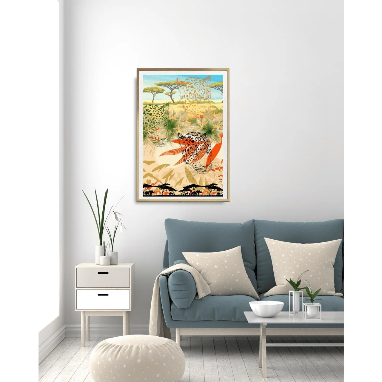 Cheetah on the Savannah Plains Wall Art Print, Eternal Art Prints - Eternal Art & Design