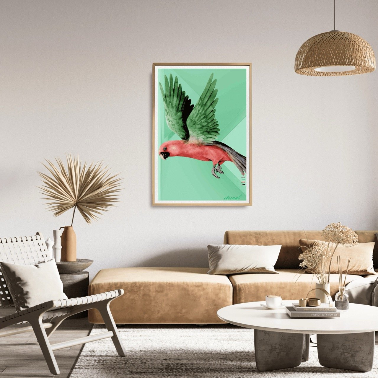 Parrot Bird Flight Wall Art Print - Sydney Artist, Eternal Art Prints - Eternal Art & Design