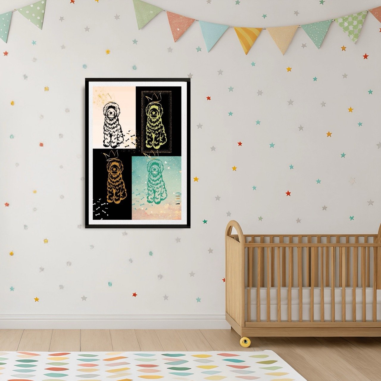 Golden Doodle Dog Wall Art Print - Sydney Artist, Eternal Art Prints - Eternal Art & Design