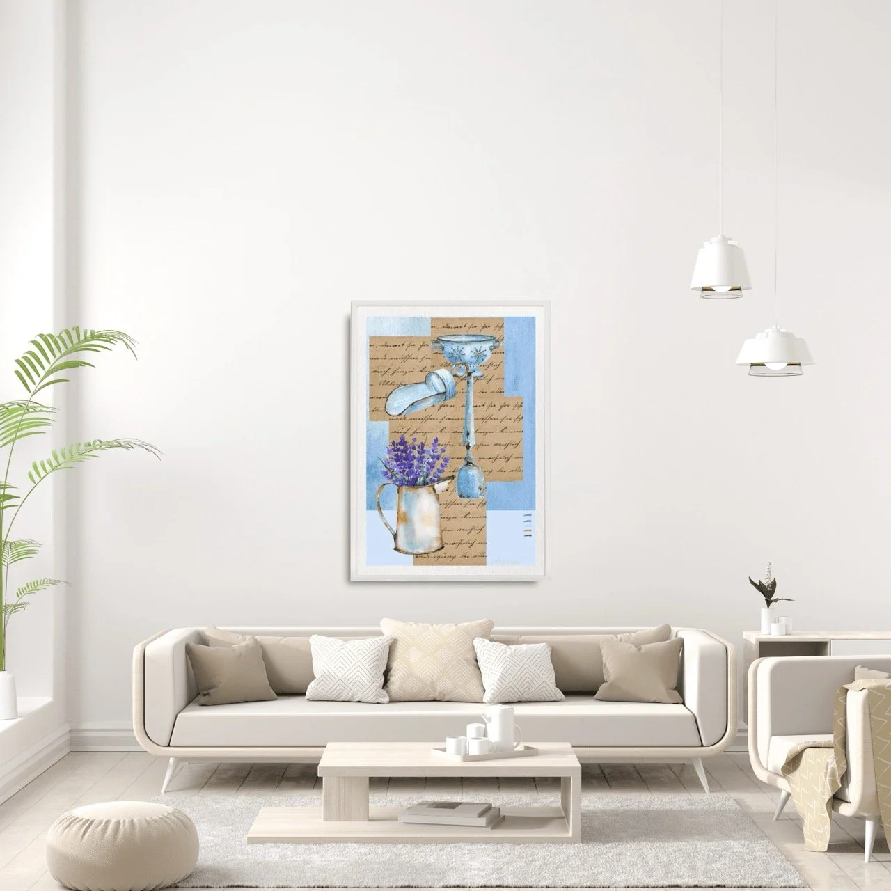 Vintage Charm in Lavender Blue Print - Special Edition Wall Art Eternal Art Prints - Eternal Art & Design
