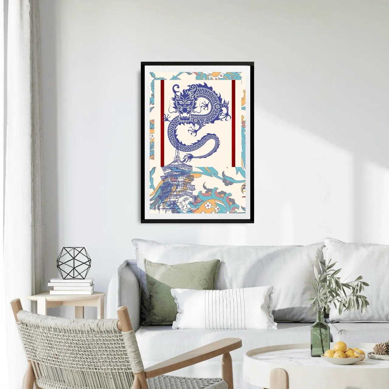 black framed oriental print. I10008 Large_converted.webp