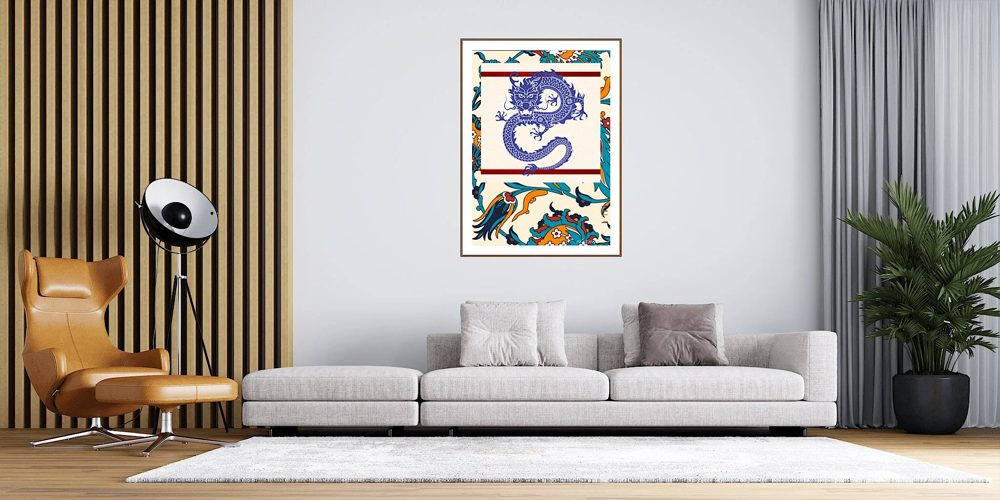 Dragon Oriental Wall Art Print, Eternal Art & Design - Eternal Art & Design
