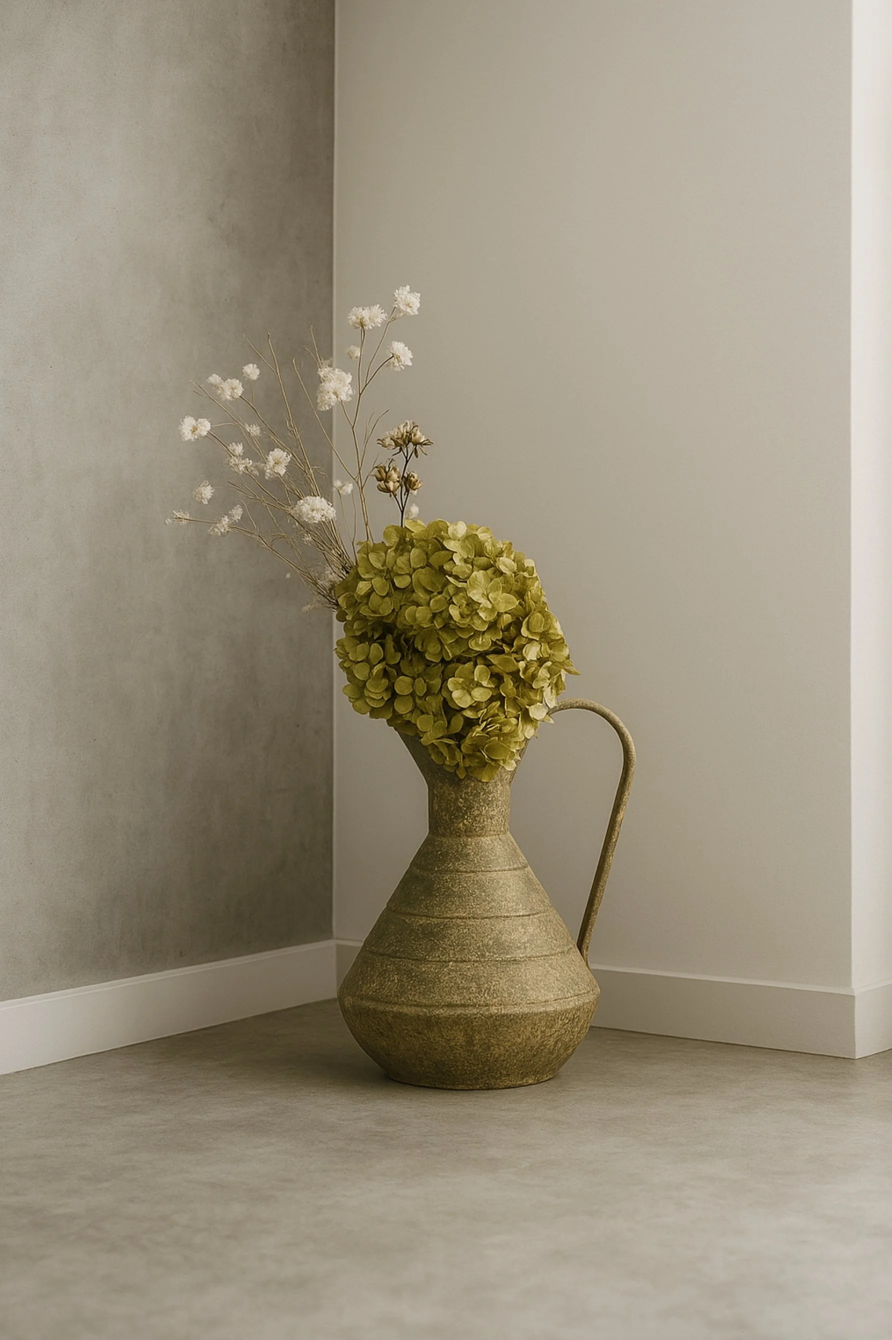 Vintage Elegance with Hydrangeas - Eternal Stems. Handcrafted dried & preserved arrangement - Eternal Art & Design