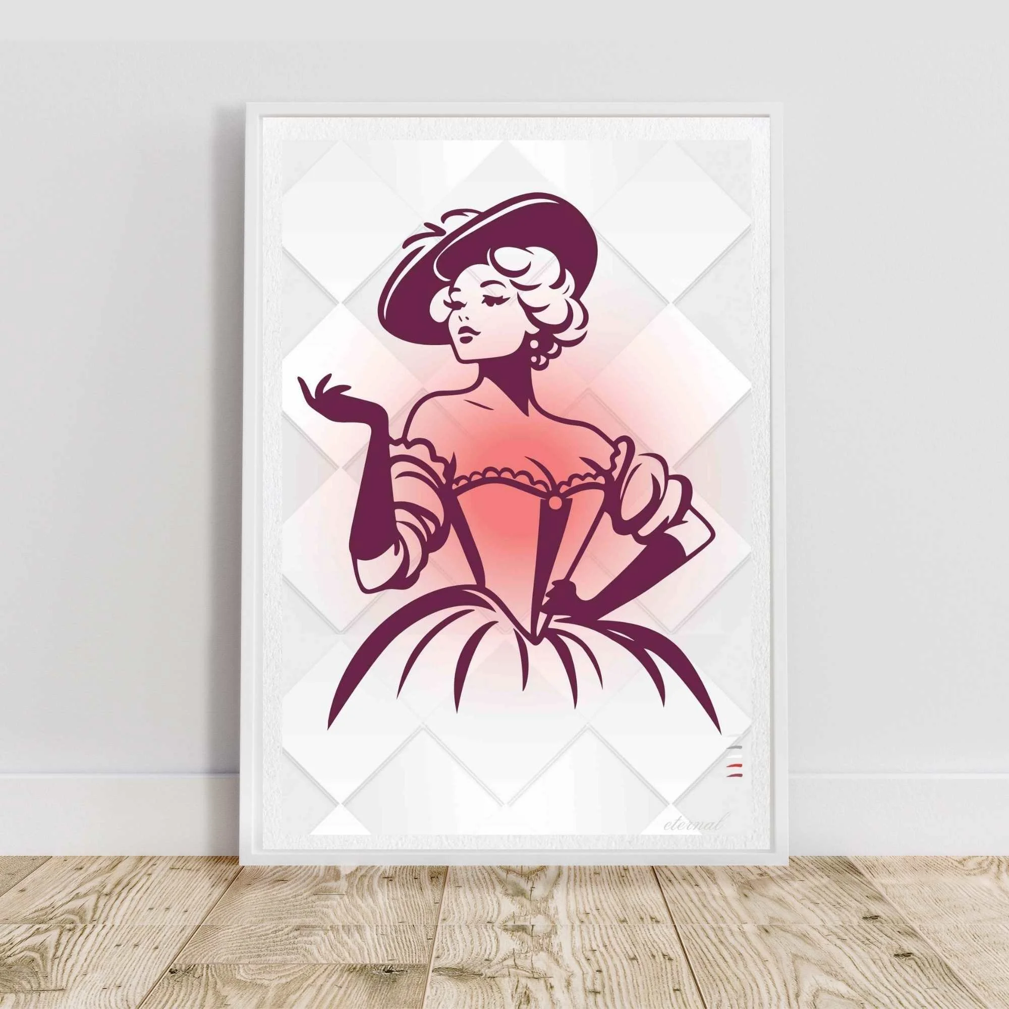Retro Belle Icon in Bustier Print - Sydney Artist, Eternal Art Prints