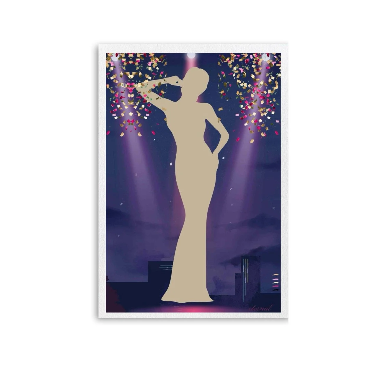 Stage Icon in Purple Art Print - Sydney Artist, Eternal Art Prints - Eternal Art & Design