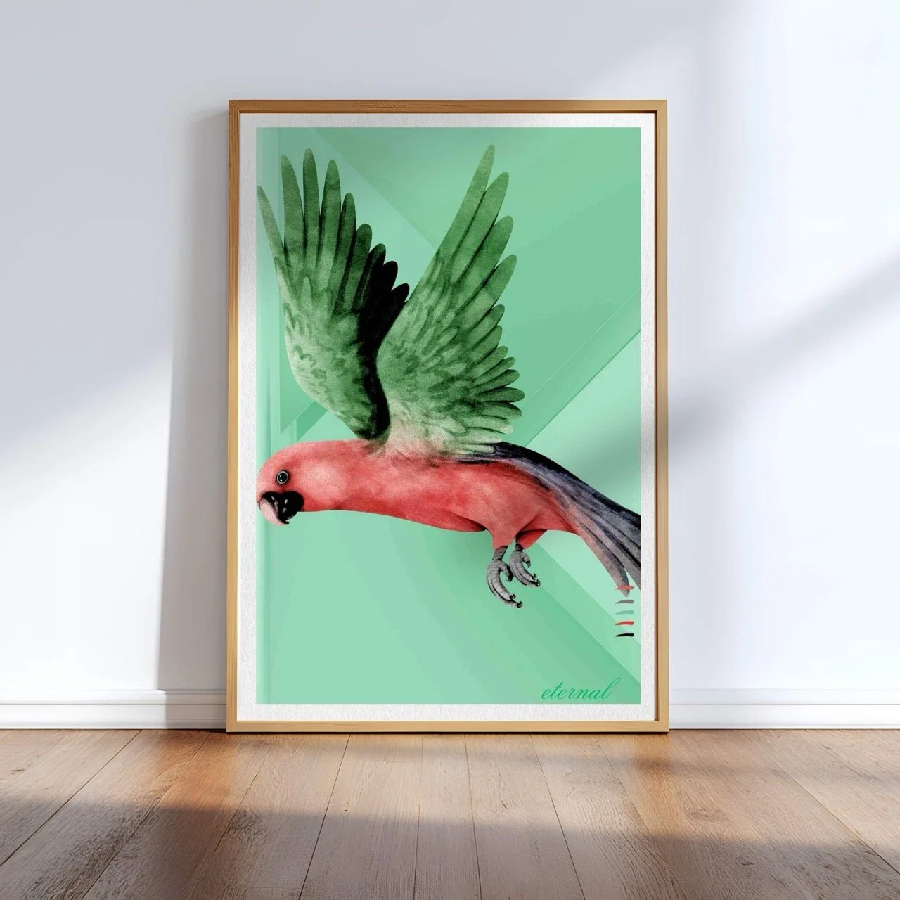 Parrot Bird Flight Wall Art Print - Sydney Artist, Eternal Art Prints - Eternal Art & Design