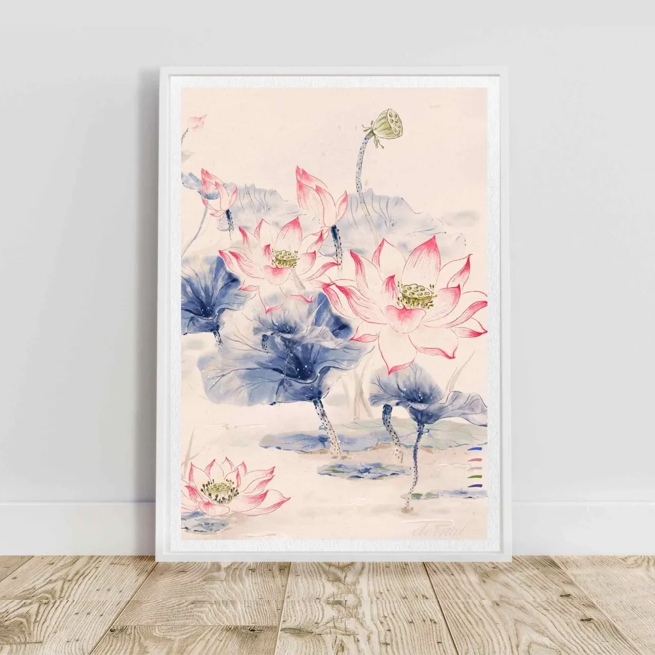 Oriental Fine Floral Botanicals Wall Art Print, Eternal Art Prints