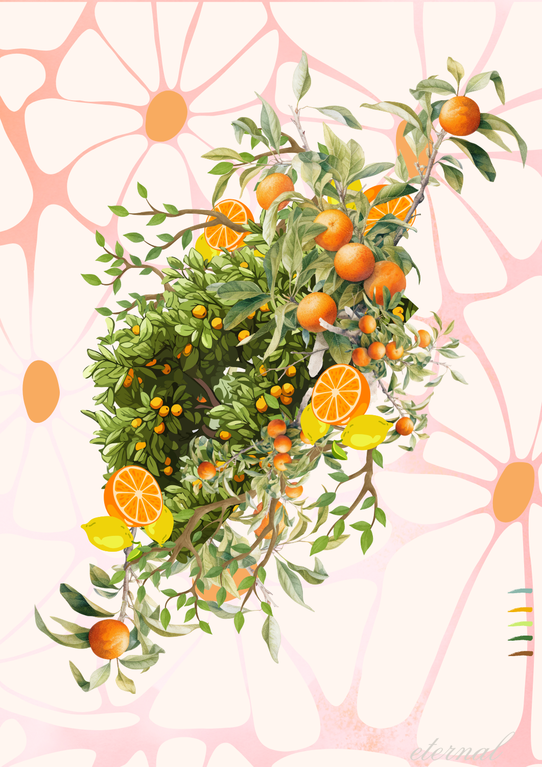 Kitchen Orange and Lemon Botanical Print - Special Edition Wall Art Eternal Art Prints