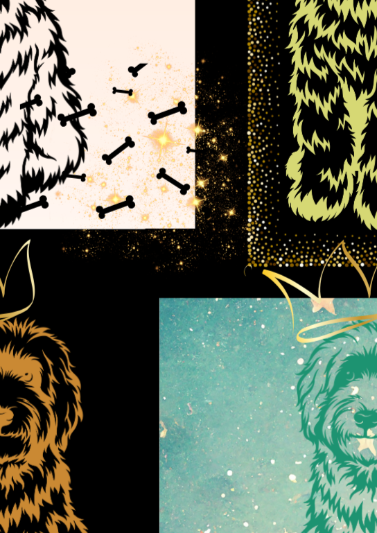 Golden Doodle Dog Wall Art Print - Sydney Artist, Eternal Art & Design - Eternal Art & Design