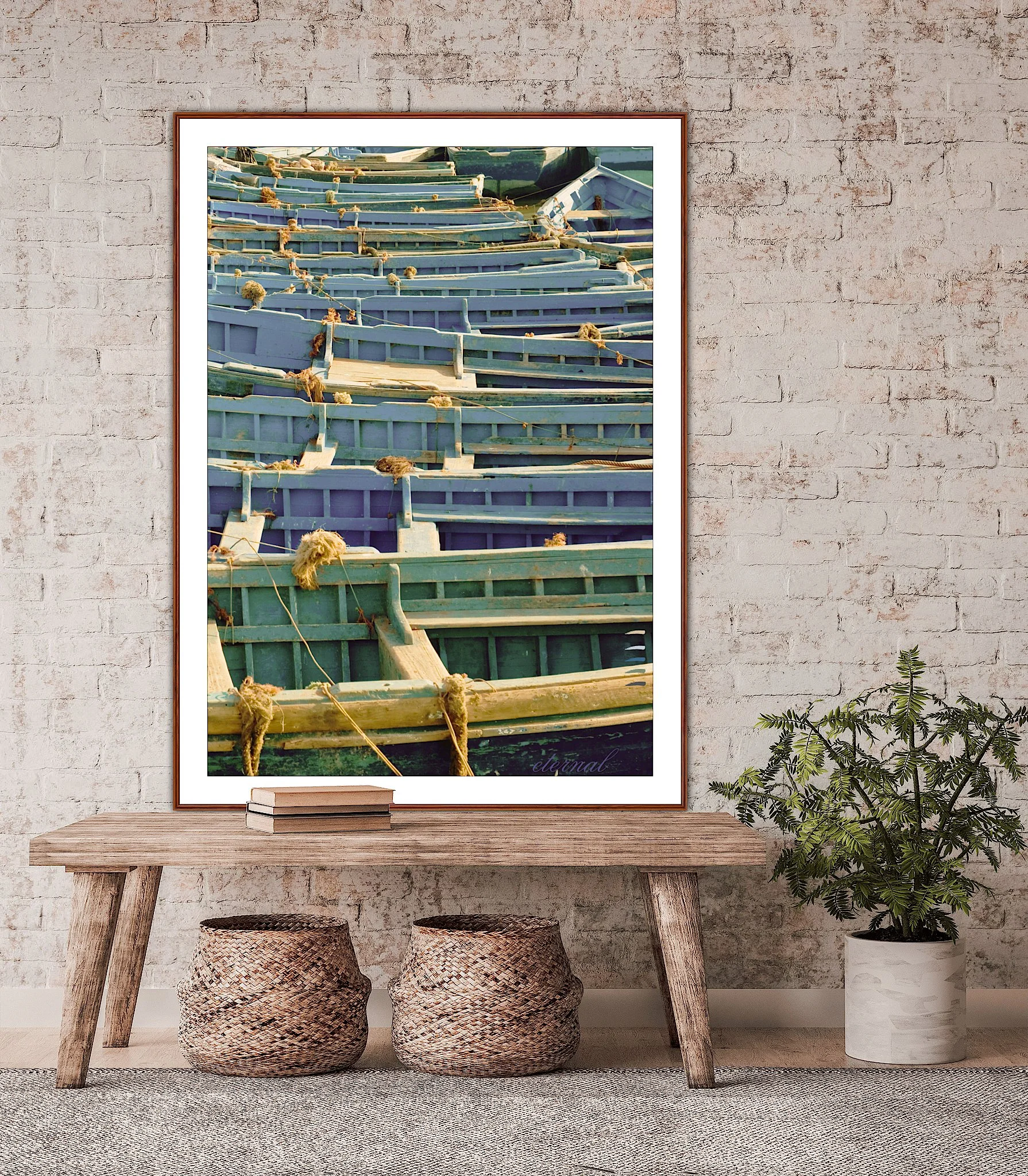 Nautical Wood Boats in Pastel Tones Wall Art - Eternal Art & Design