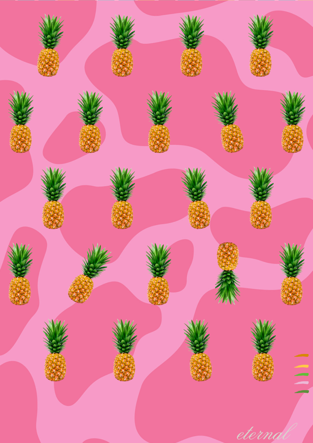 Pineapple passion Retro Wall Art Print, Eternal Art Prints