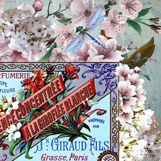 Floral Vintage Botanical Perfume Label Print - Special Edition Wall Art Eternal Art & Design - Eternal Art & Design