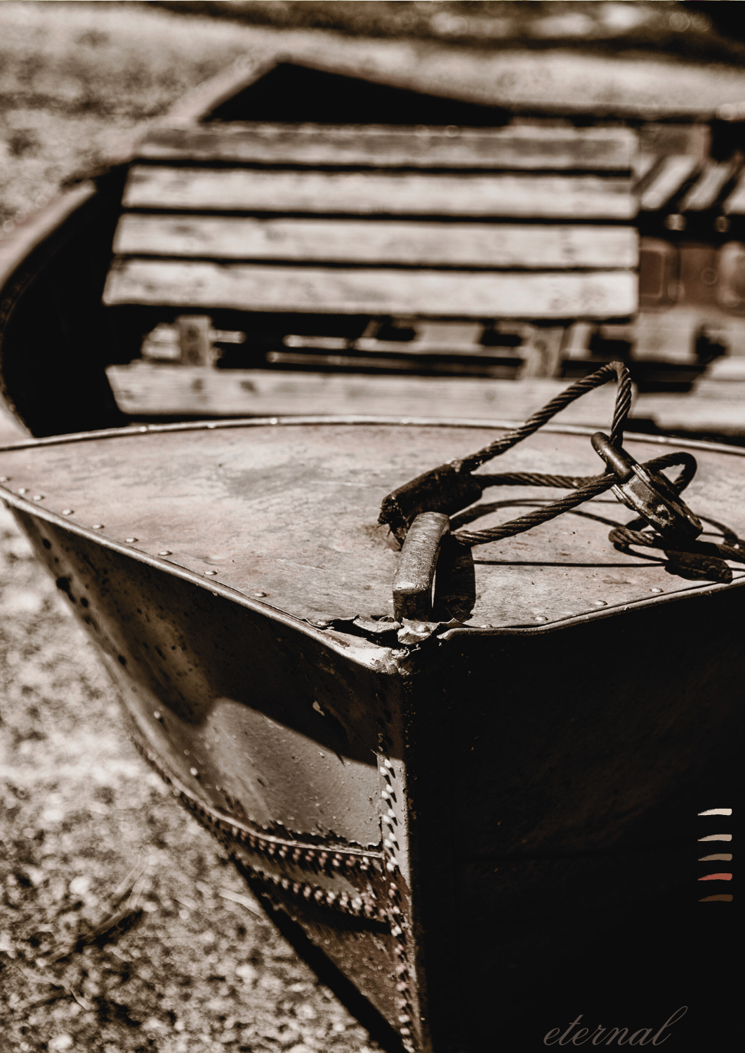 Rustic Wood Metal Boat Wall Art Print,Eternal Art Prints