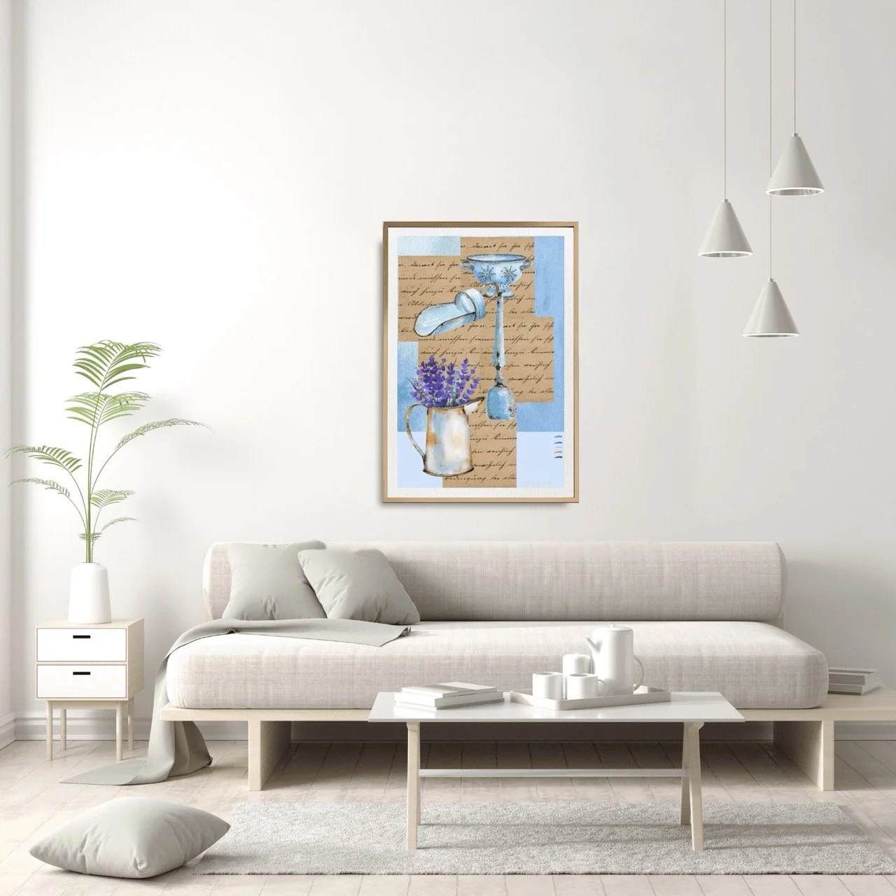 Vintage Charm in Lavender Blue Print - Special Edition Wall Art Eternal Art Prints - Eternal Art & Design