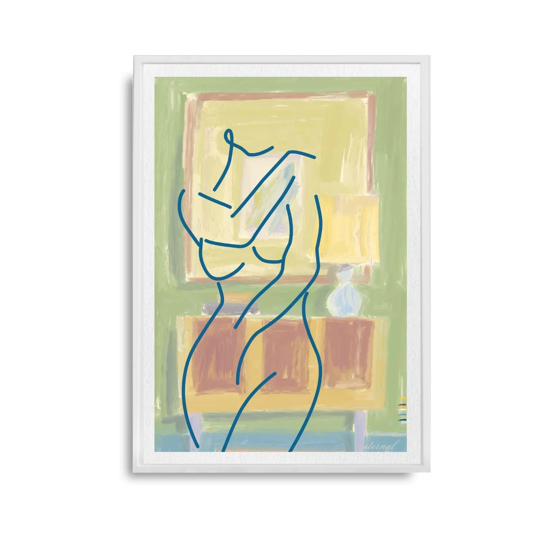 white framed figure print. . N10001_converted.webp