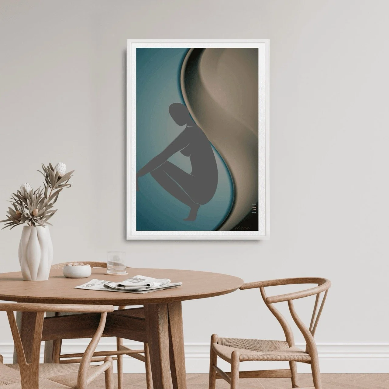 Nude Female with Curve Art Print, Sydney Artist - Eternal Art Prints - Eternal Art & Design