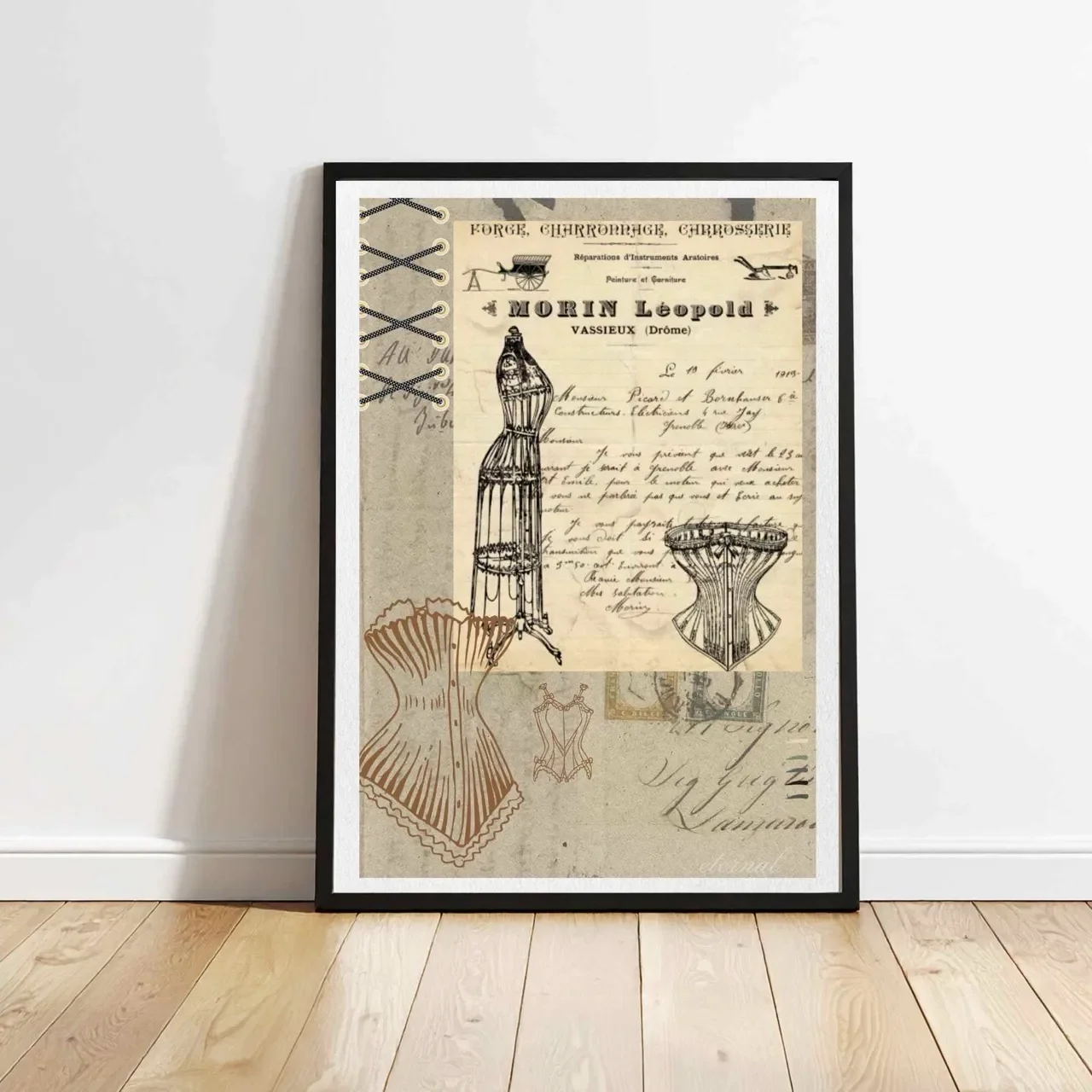 Vintage Corsetry Wall Art Print , Eternal Art Prints