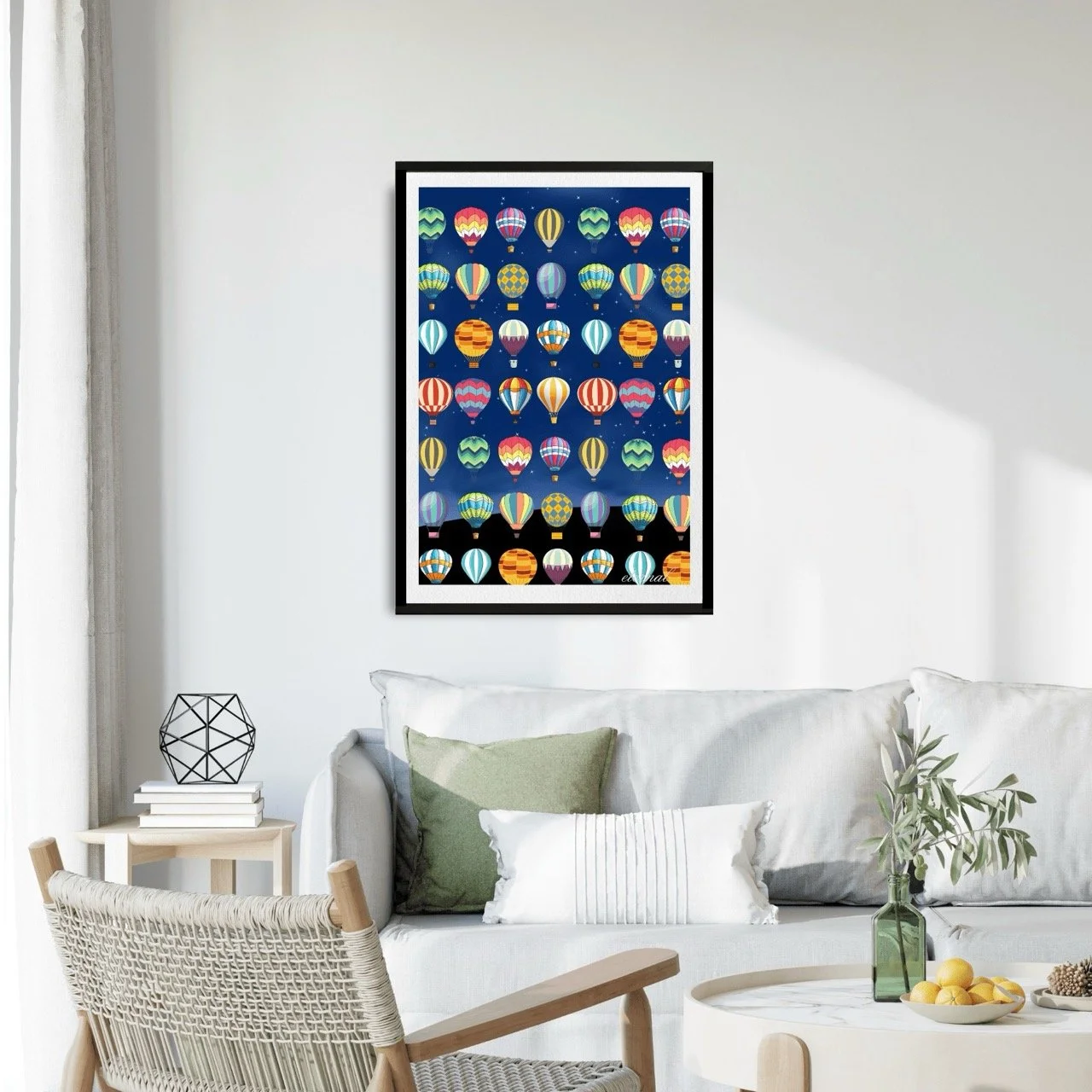 Starry Night Balloon Adventure Art Print - Sydney Artist, Eternal Art Prints - Eternal Art & Design