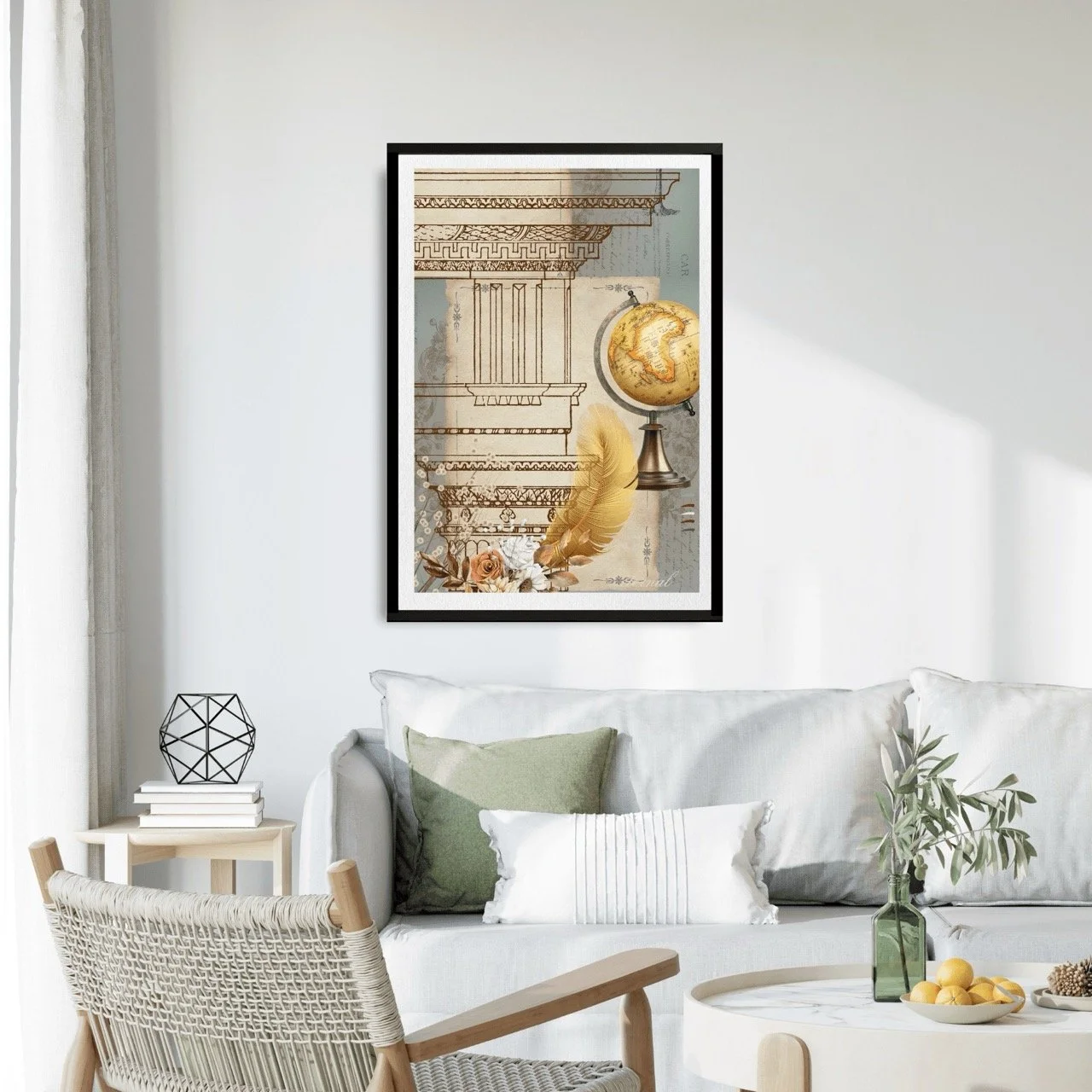 Vintage Architecture & Botanical Gold Print - Special Edition Wall Art Eternal Art Prints - Eternal Art & Design