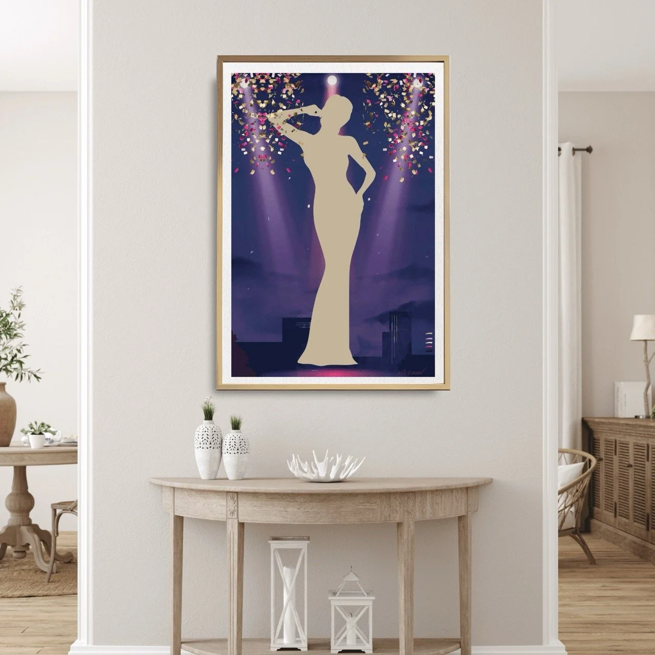 Stage Icon in Purple Art Print - Sydney Artist, Eternal Art Prints - Eternal Art & Design