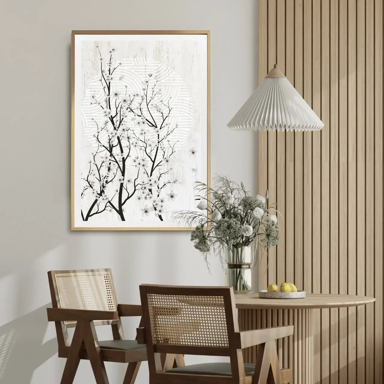 oak framed cherry blossom print. I10004 Large_converted.webp