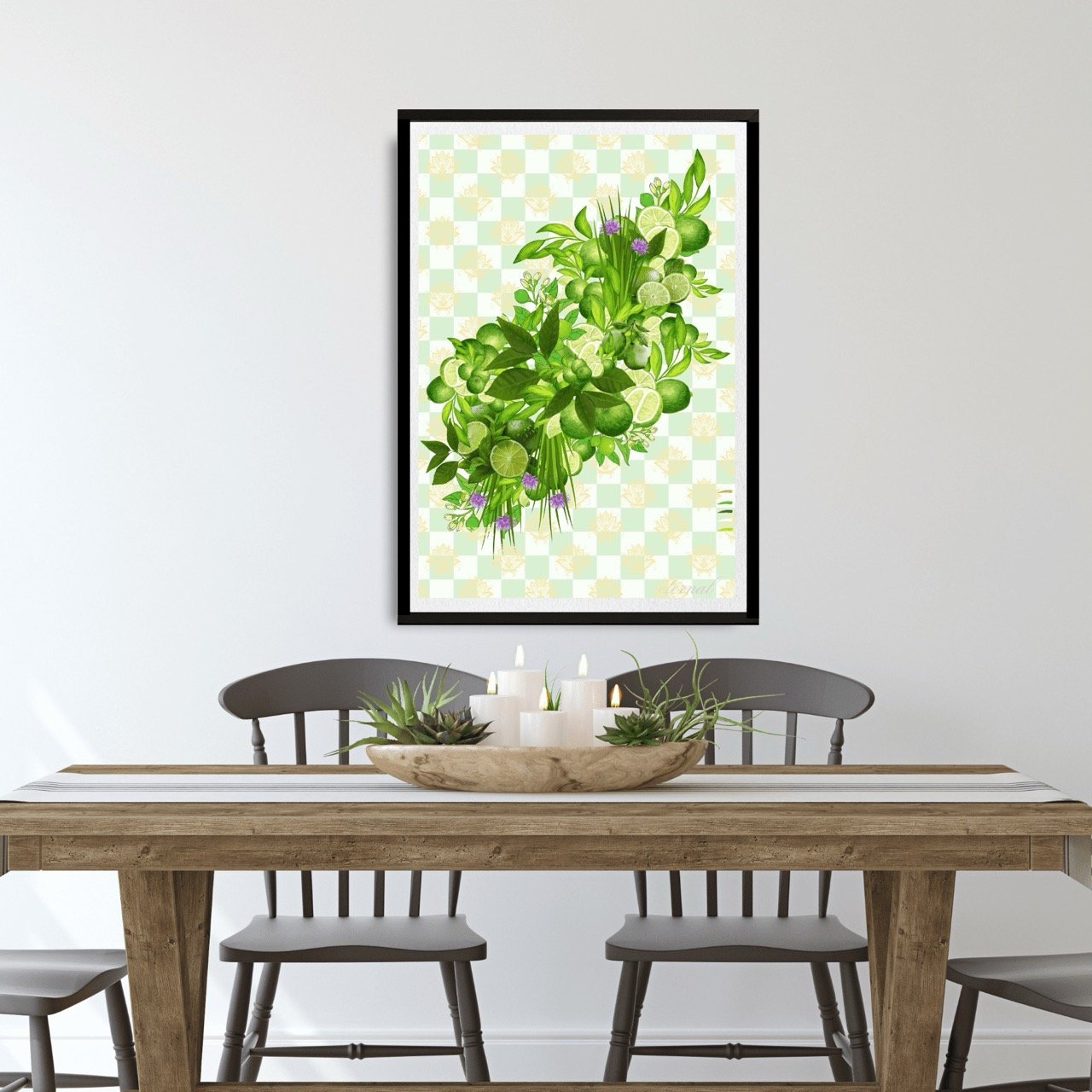 Lime Blossom Wall Art Print, Eternal Art Prints - Eternal Art & Design