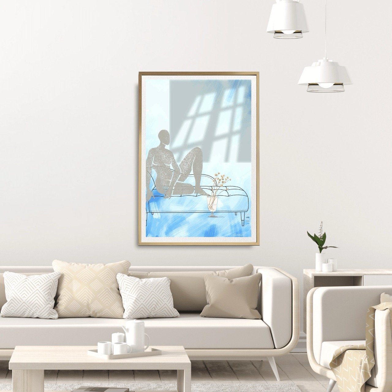 Tranquil Muse: Seated Female Nude Art Print, Sydney Artist - Eternal Art Prints - Eternal Art & Design