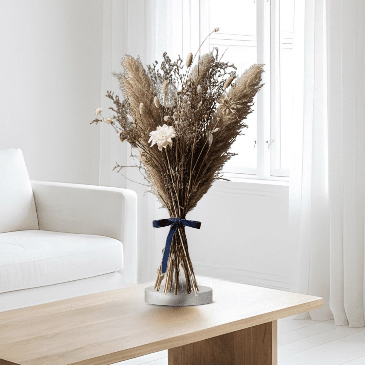 Large "Desert Sands" Dried & Preserved Arrangement - Neutral Home Decor (70cm) -. Handcrafted dried & preserved arrangement - Eternal Art & Design