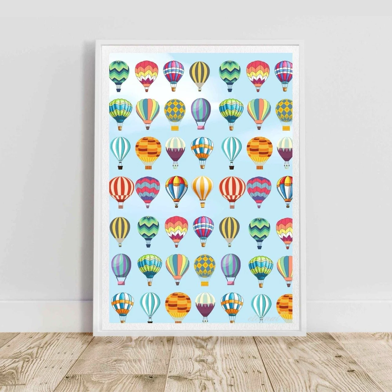 Blue Sky Balloon Adventure Art Print - Sydney Artist, Eternal Art Prints - Eternal Art & Design